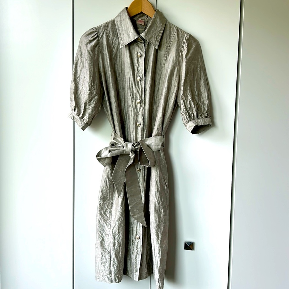 Pink Tartan silk dress, sz 6